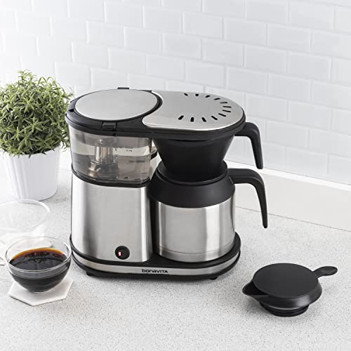 5 cup stainless steel coffee maker Bonavita Connoisseur 5-Cup One-Touch Coffee Brewer – Tres Angeles Coffee